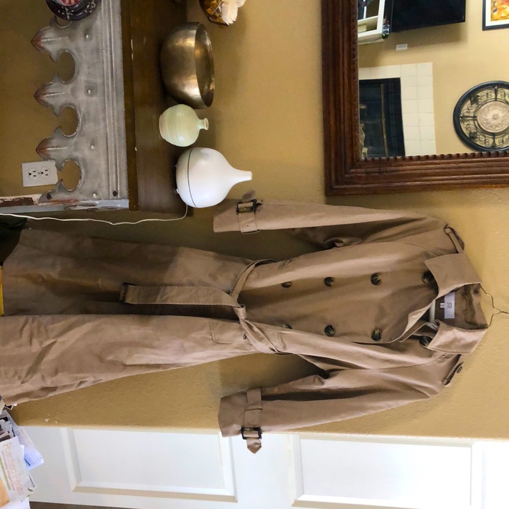 French made long cotton trench coat